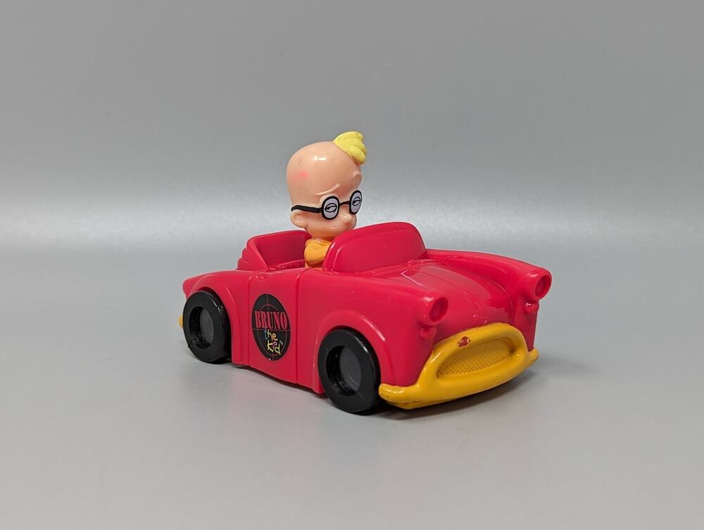1997 Bruno the Kid Red Car Binoculars Wendy's Kids Meal Plastic Toy Car